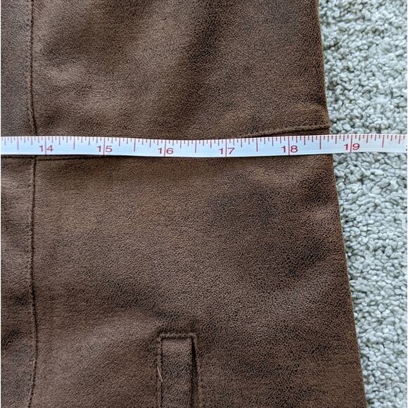 Chico's faux suede vest brown size small 4 - Picture 9 of 11